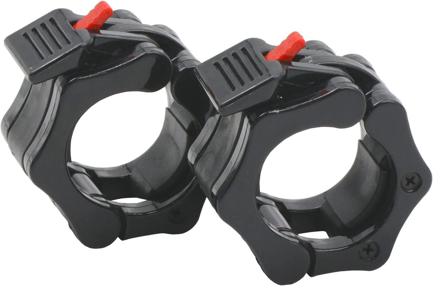 IADUMO Olympic Weight Bar Collars - Locking 2 Inch Barbell Clamps - Quick Release Clips - Bar Collar Great for Olympic Lifts and Strength Training