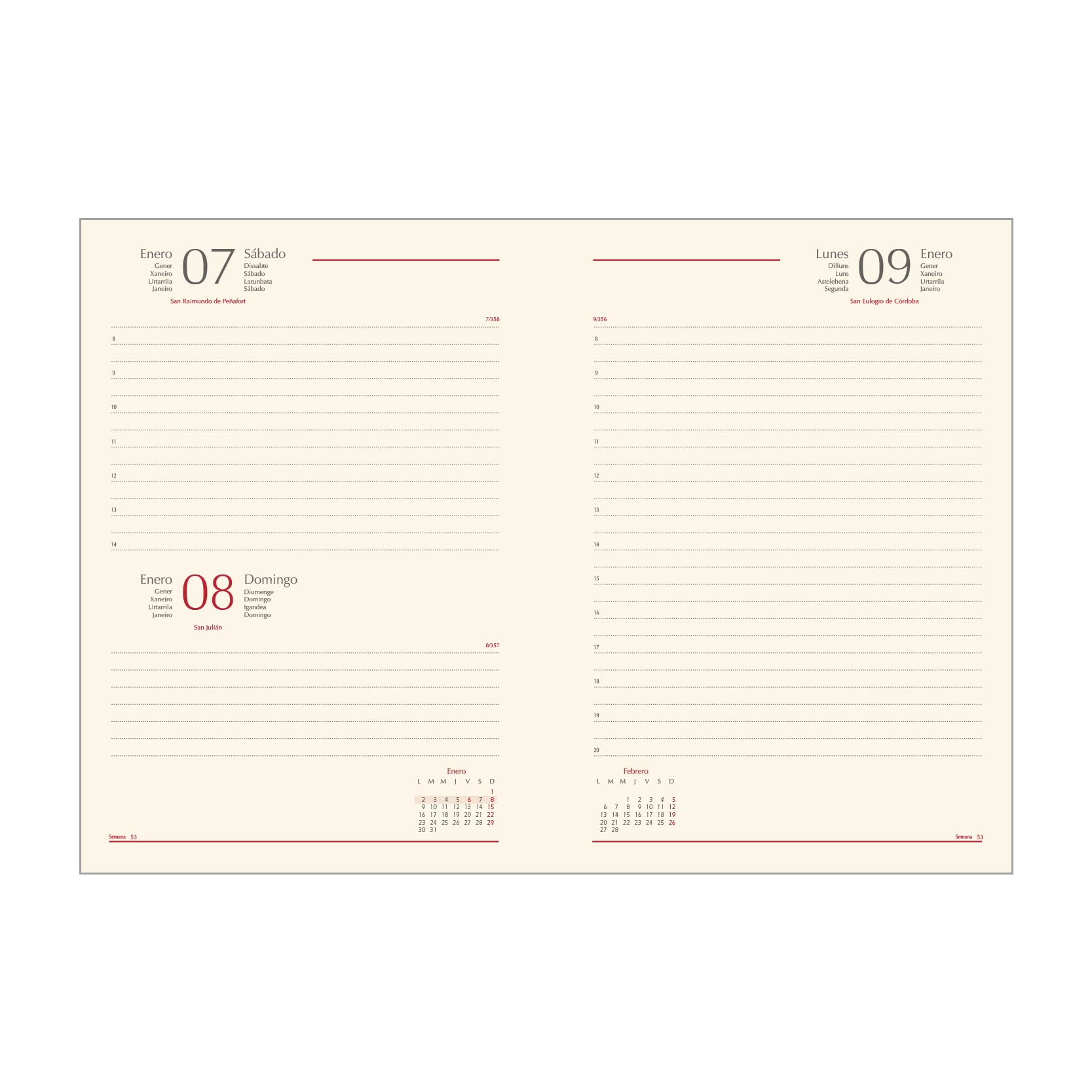 dohe 12003 - Agenda 2018 Day Page with Design Brasilia, 15 x 21 cm, Turquoise, blue turquoise - Image 2