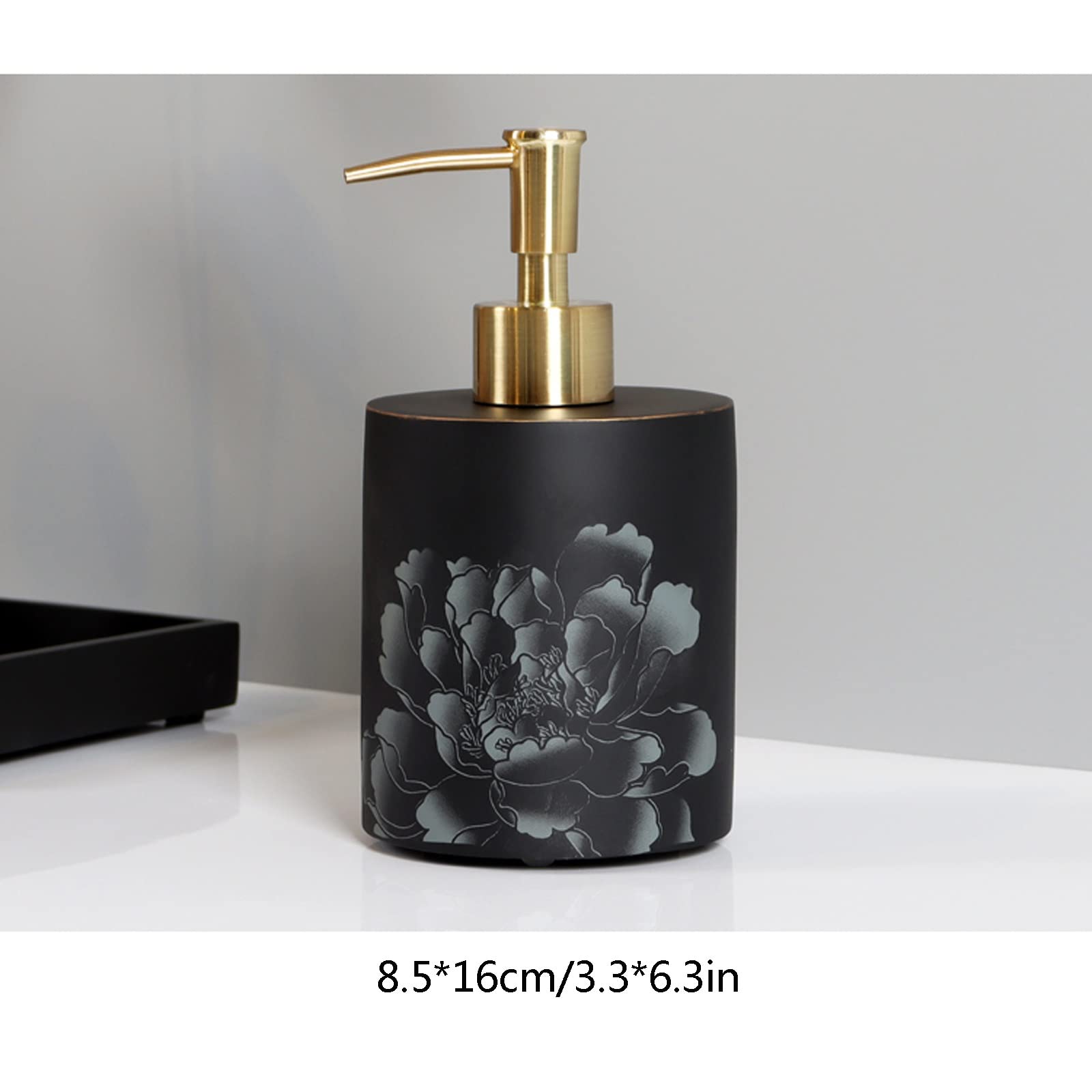 Dispensador de jabón Fabricado en Resina de Acero Inoxidable con Bomba de Acero Inoxidable: Muy Adecuado para la Cocina, lavavajillas, baño y aceites Esenciales.