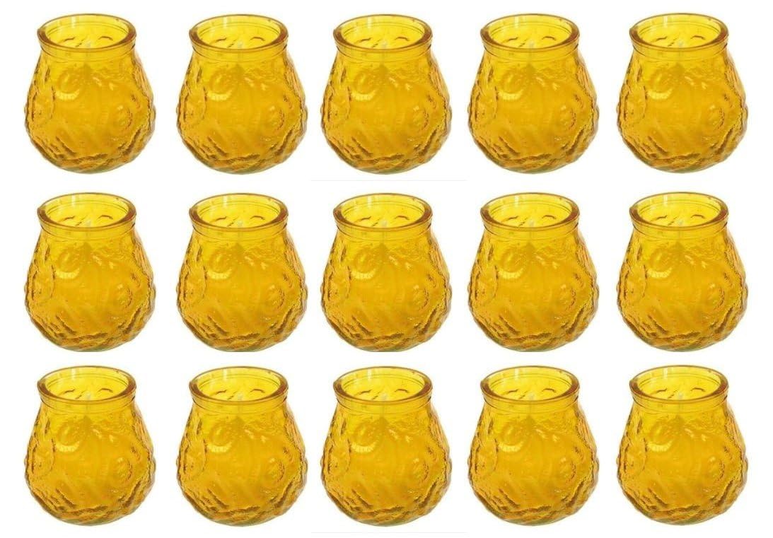 Citronella Kerzen im Glas Windlichtglas Partylicht 15 Stück