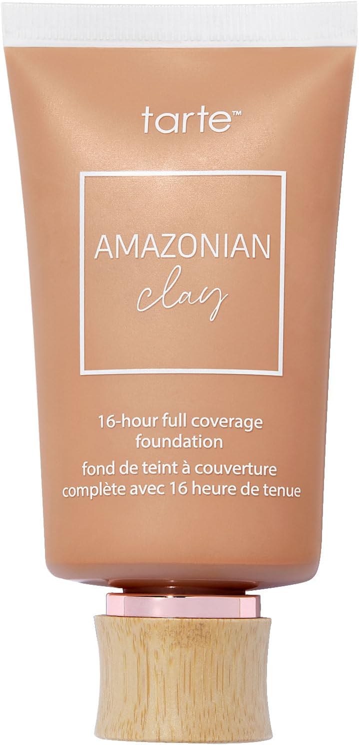 - tarte Amazonian clay 16-hour full coverage foundation – Matte Finish Foundation with Amazonian Clay & Vitamin E for Hydration & Smooth Looking Skin, Vegan & Cruelty Free