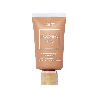 tarte Amazonian clay 16-hour full coverage foundation Matte Finish Foundation with Amazonian Clay & Vitamin E for Hydration & Smooth Looking Skin, Vegan & Cruelty Free
