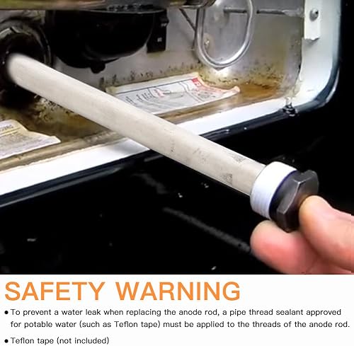 Miniatura 5 de Eleventree Paquete de 2 varillas de ánodo para calentador de agua RV, varilla de ánodo para calentadores de agua caliente RV, pieza Suburban de