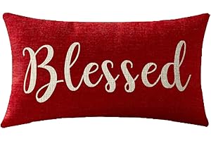 Red Decorative Throw Pillow Case for Sofa and Christmas