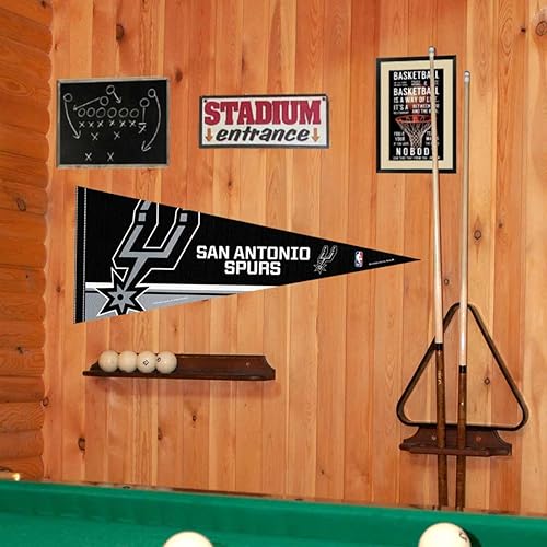 Miniatura 2 de Banderín de los San Antonio Spurs tamaño completo 12 x 30 pulgadas