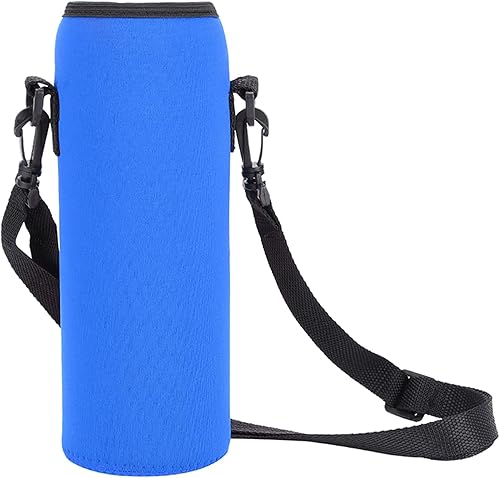 RiToEasysports Cubierta para botella de agua, al aire libre de 33.8 fl oz, cubierta aislada de neopreno con correa para botellas de plástico de