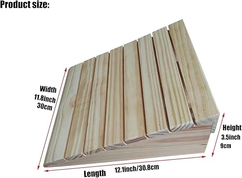 Miniatura 10 de Rampa de umbral de madera de 2 a 6 pulgadas para el hogar, puerta delantera, patio, puertas, caminantes, sillas de ruedas, escalones de entrada de