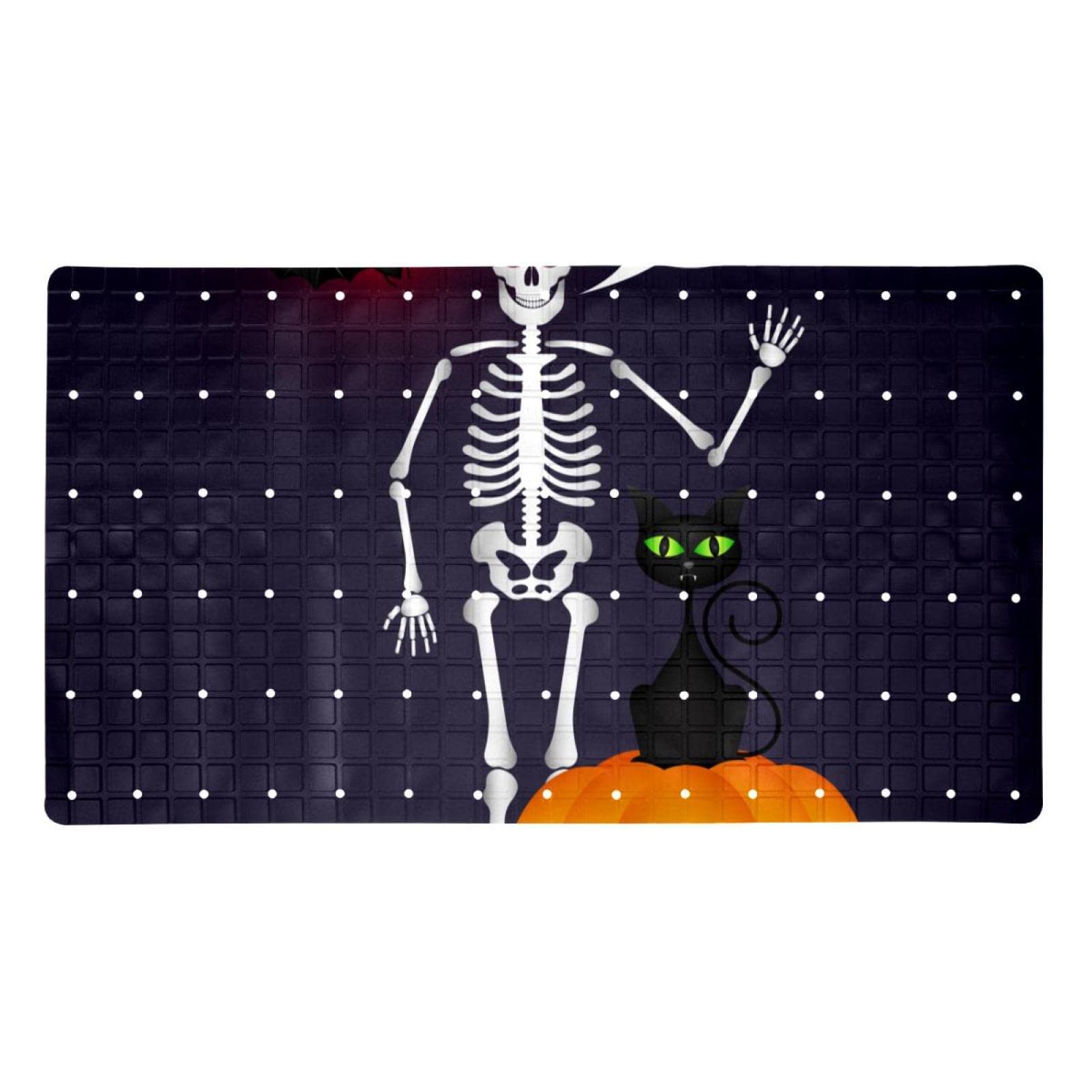 Tapis de bain antidérapant Halloween : fini les glissades grâce aux ventouses de douche