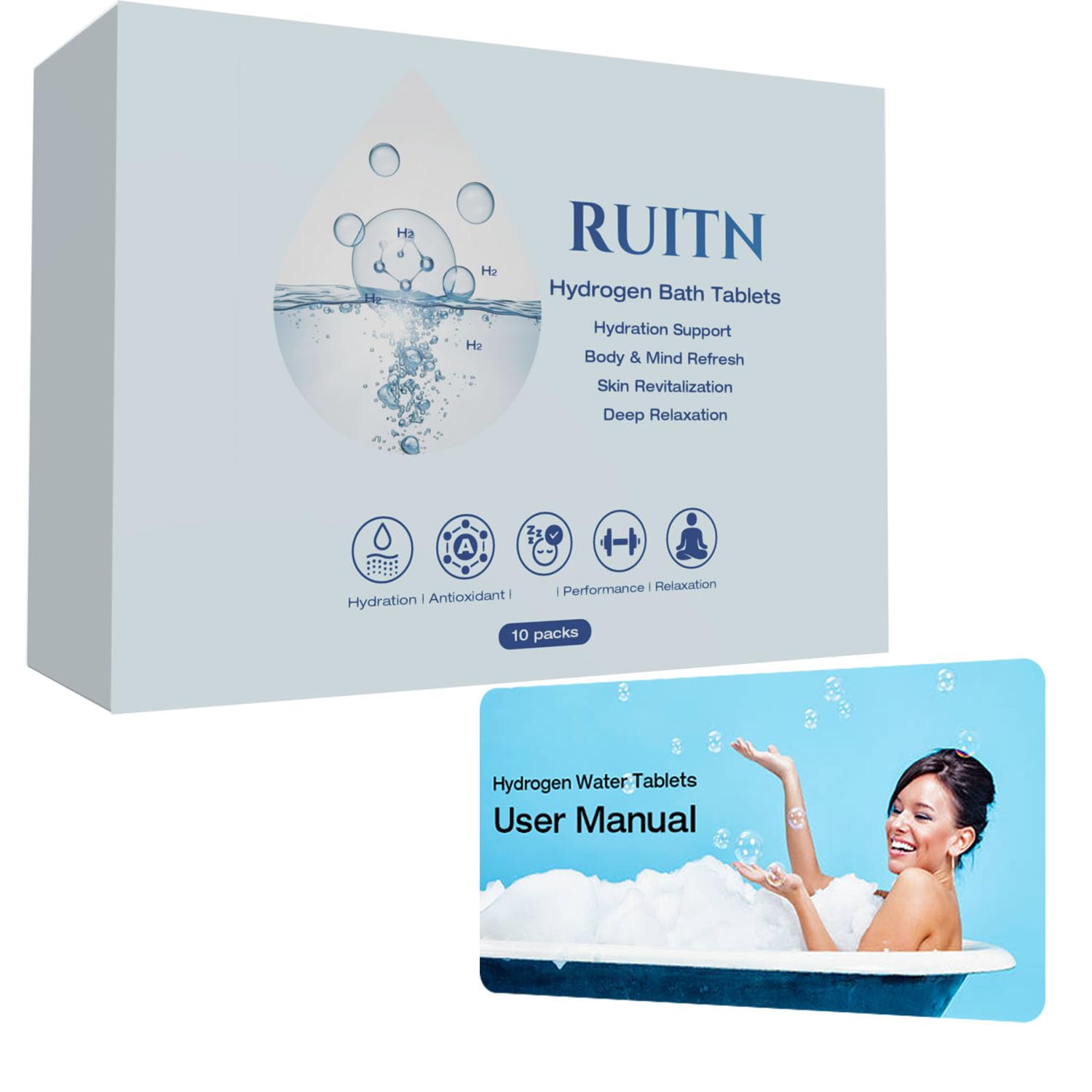 Amazon.com: RUITN Hydrogen Bath Tablets – H2 Bath Bombs for Spa