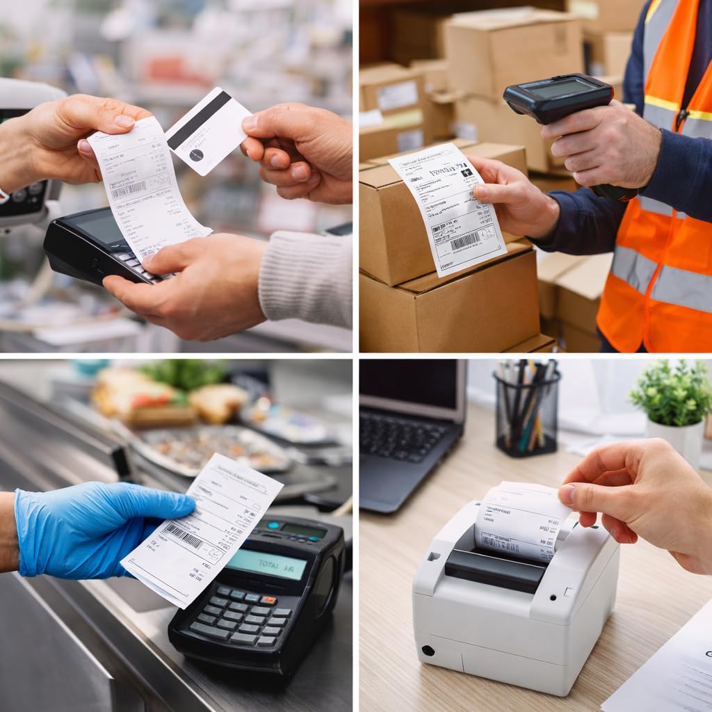 Enpack Thermorollen 80mm x 80m x 12 mm -Thermopapier - Bonrollen/Kassenrollen-BPA Frei - POS-Terminal - für alle gängigen Kassen-Bondrucker - Registrierkasse (80x80x12-80 Meter - 50 Rollen)