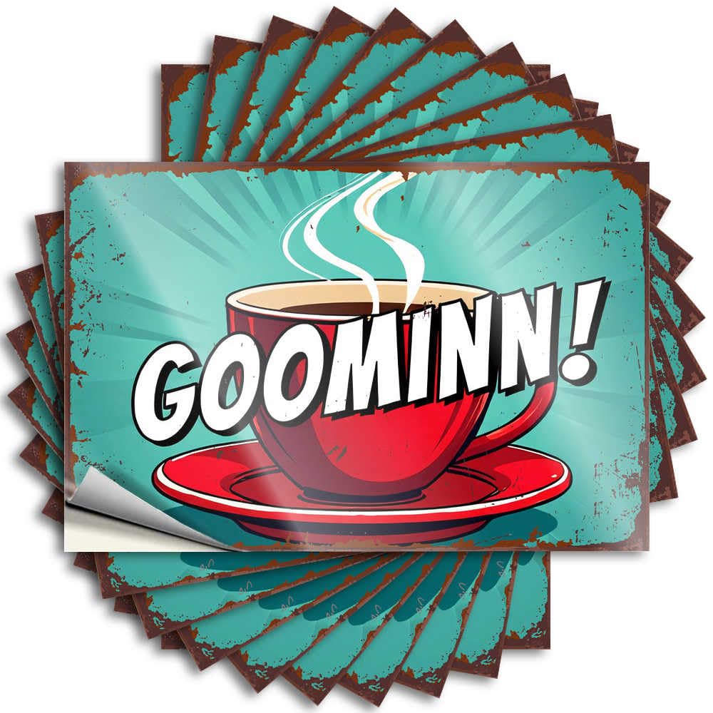Fzfn Colour Bumper Rv Decor Sets Peel And Stick - Steaming Cup Of Coffee: A Morning Ritual Hat Funky Waterproof Vinyl For Man(12X18cm)