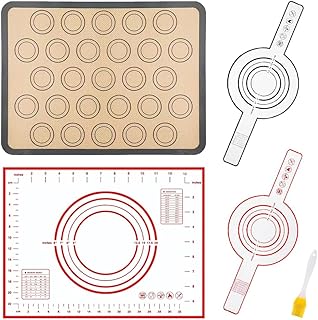 Small Silicone Baking Mats Quarter Sheet Baking Mats Non Stick Silicone Liners, BPA Free, Professional Grade Silicon Baking Sheet for Cookies, Macarons Bread & Pastry, Toaster Pad Set of 4 Pack