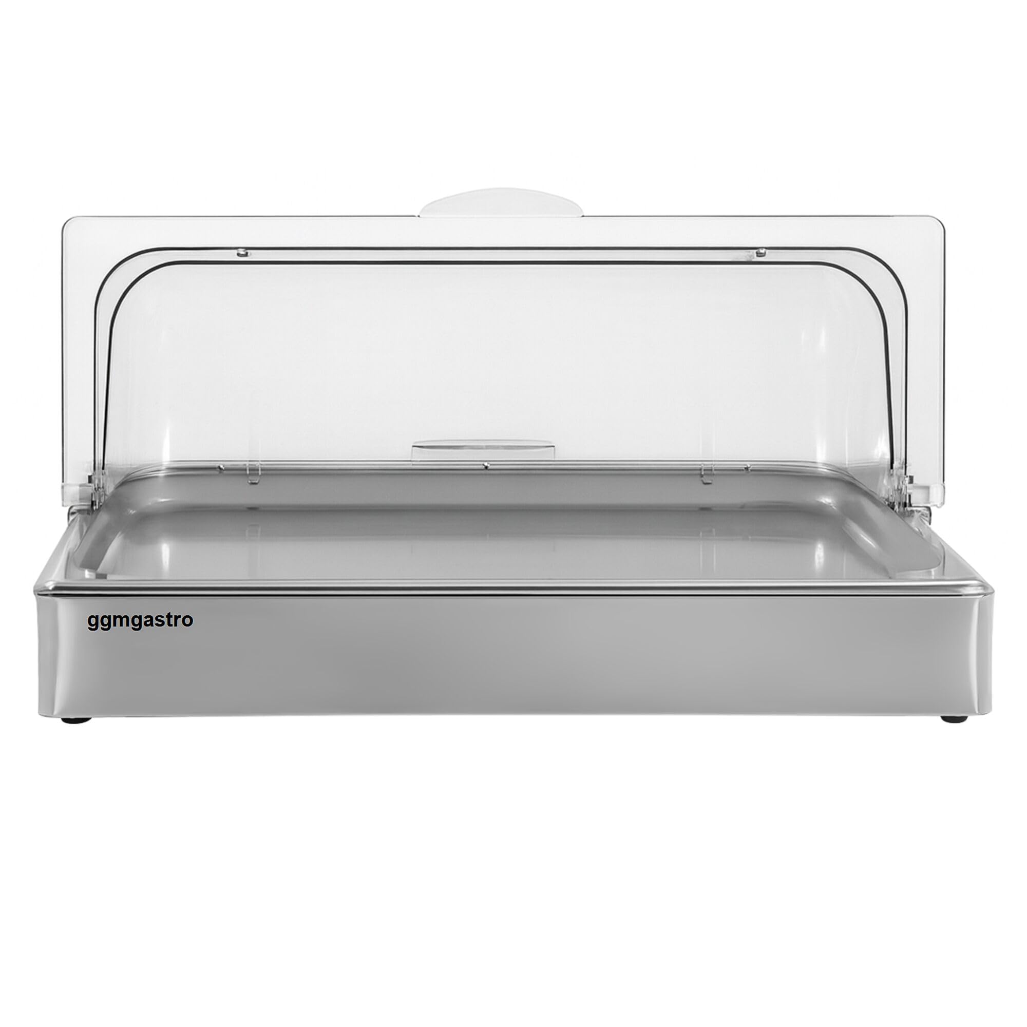 GGM Gastro Rolltop-Haube 1/1 GN 540x335x255 mm | Professionelle Lebensmittelpräsentation, inklusive Kühlfunktion, hygienisch, zeitsparende Reinigung, sofort einsatzbereit