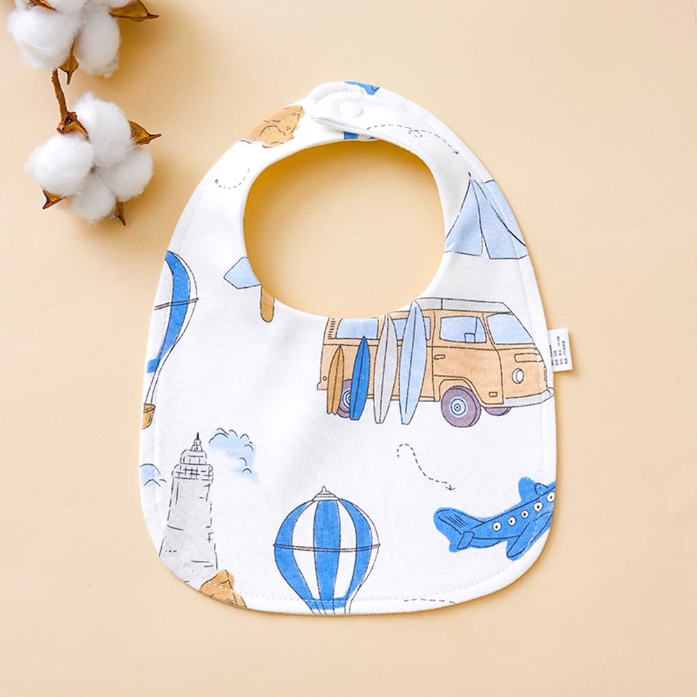 SLOSH Baberos Bebé Impermeables Bebe Recien Nacido Algodón Niña Niño Suave Absorbente Baberos Drool - 5