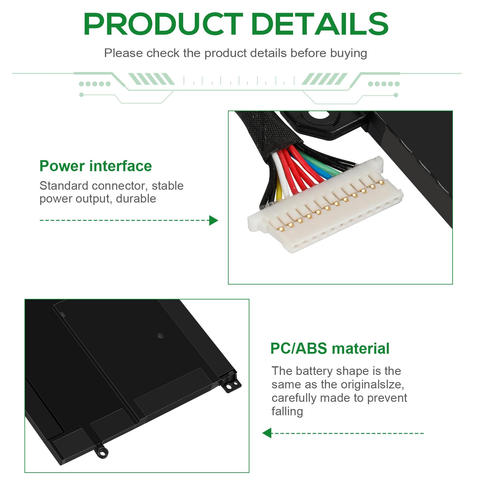 ASUNCELL 7.7V/53.61Wh AB06XL Batería para portátil para HP Envy 13-AD Series, AB06XL AB06053XL HSTNN-DB8C 921408-2C1 921408-271 921438-855 TPN-I128