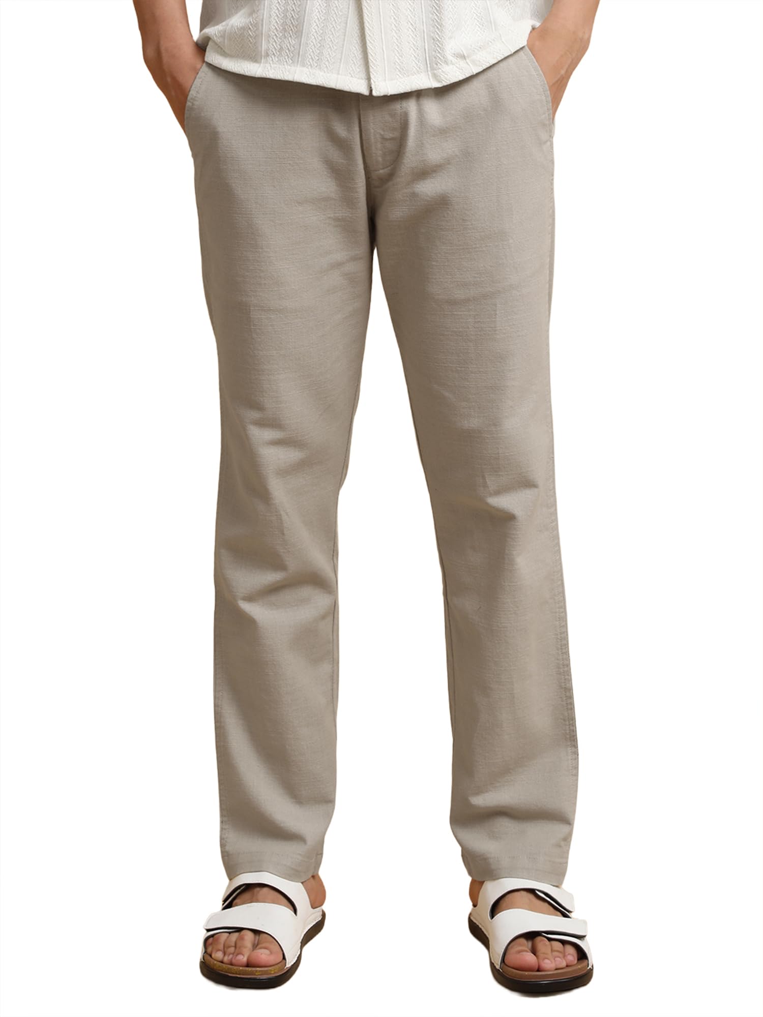 maniac || Mens || Italy Solid || Linen Fabric || Trouser-picture-23
