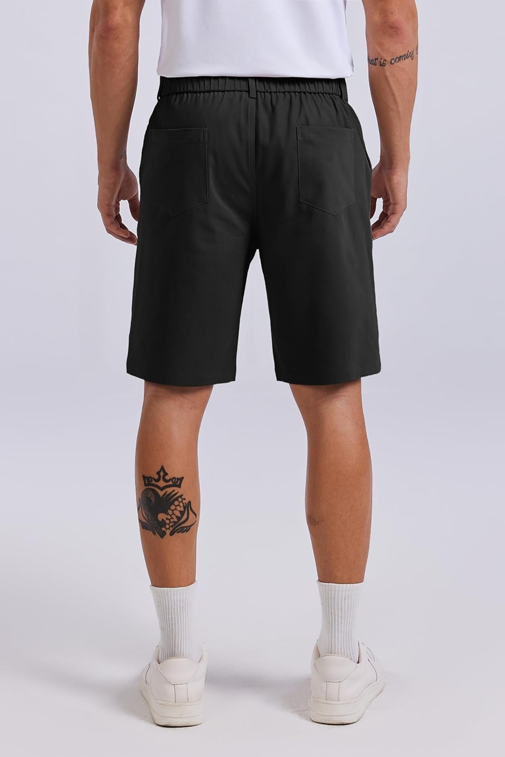 COOFANDY Men's Casual Shorts Classic-Fit 9" Chino Shorts Cotton Stretch Golf Short with 4 Pockets - Image 2