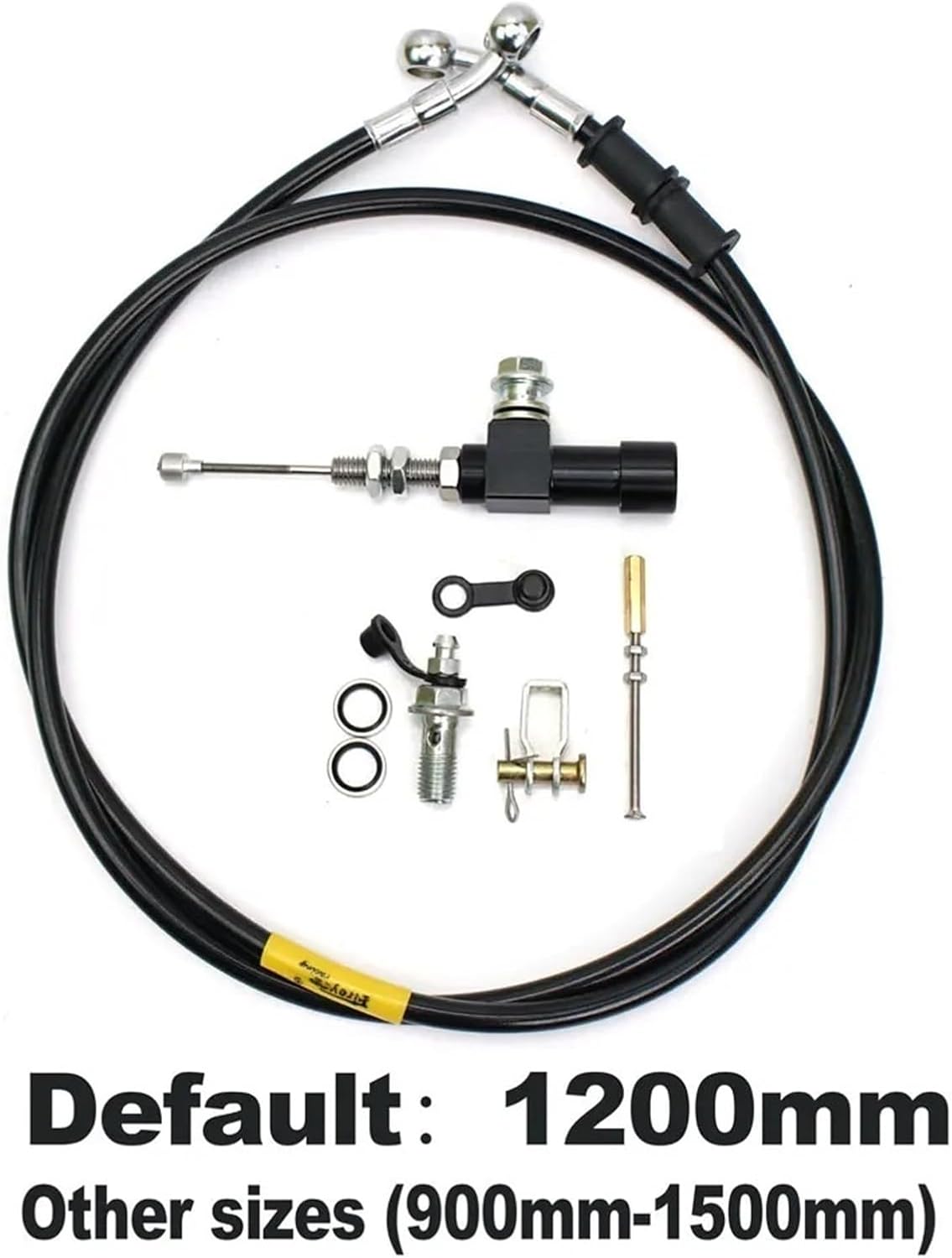 Universal 7/8'' Motorcycle Hydraulic Clutch Kit Brake Master Cylinder Reservoir Oil Hose Brake Levers Kit fit for Moto Brake Clutch(Kit for Black)