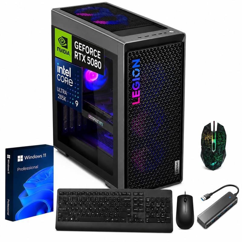 Image of Lenovo Legion Tower 7i Gen 10 Gaming Desktop, RTX 5080, Core Ultra 9 285K