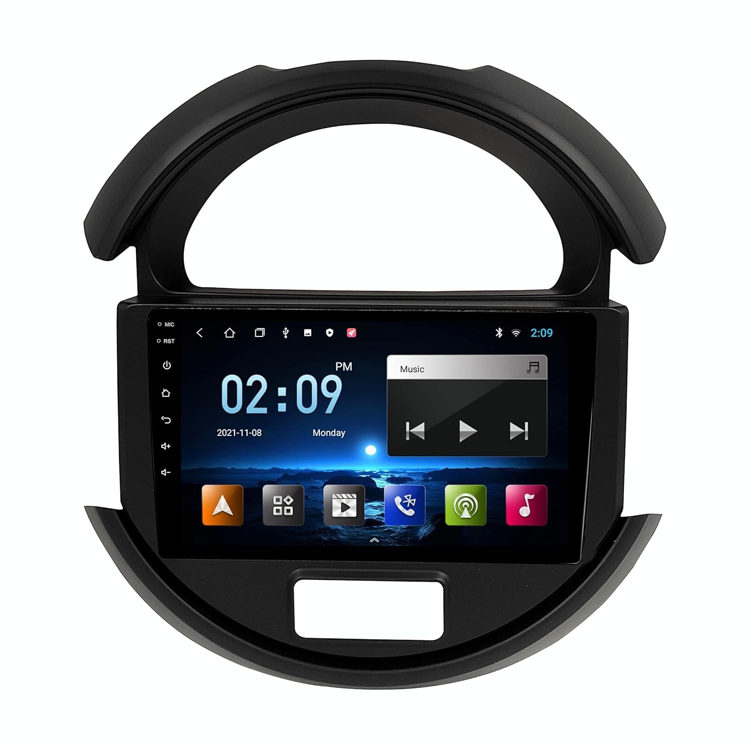 Android Car Stereo for Maruti Suzuki S-Presso 2019-2020 1GB RAM 32GB ROM M-Link Wi-Fi BT, Radio GPS Navigation, 10 Inch IPS Touch Screen with AHD Camera Included (1+32G Without Apple Carplay)