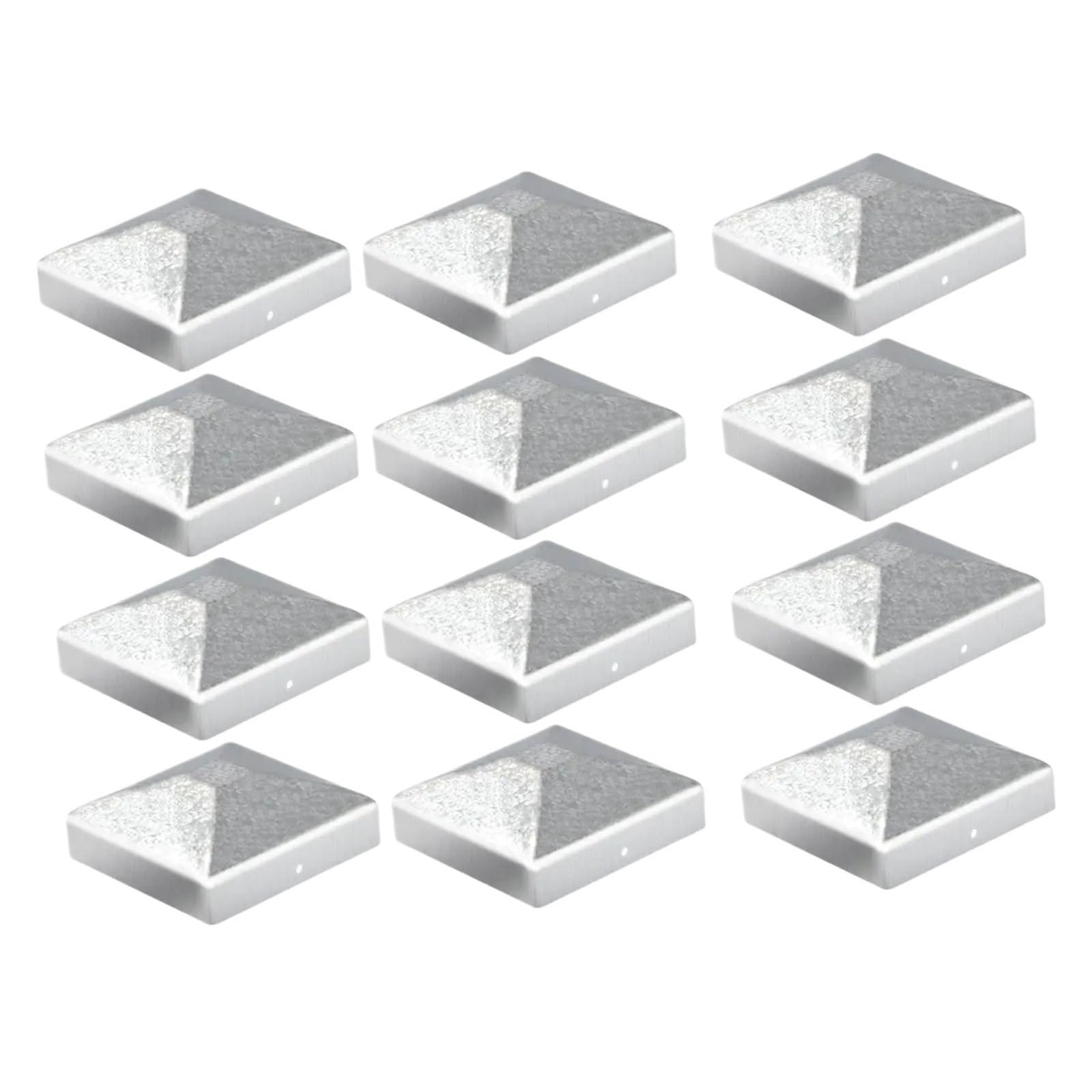 Fence Posat Cap Zinc Steel Post Caps Pyramid Fence Top Cover Accessory for Wooden 70x70mm Posts Protection for Courtyard