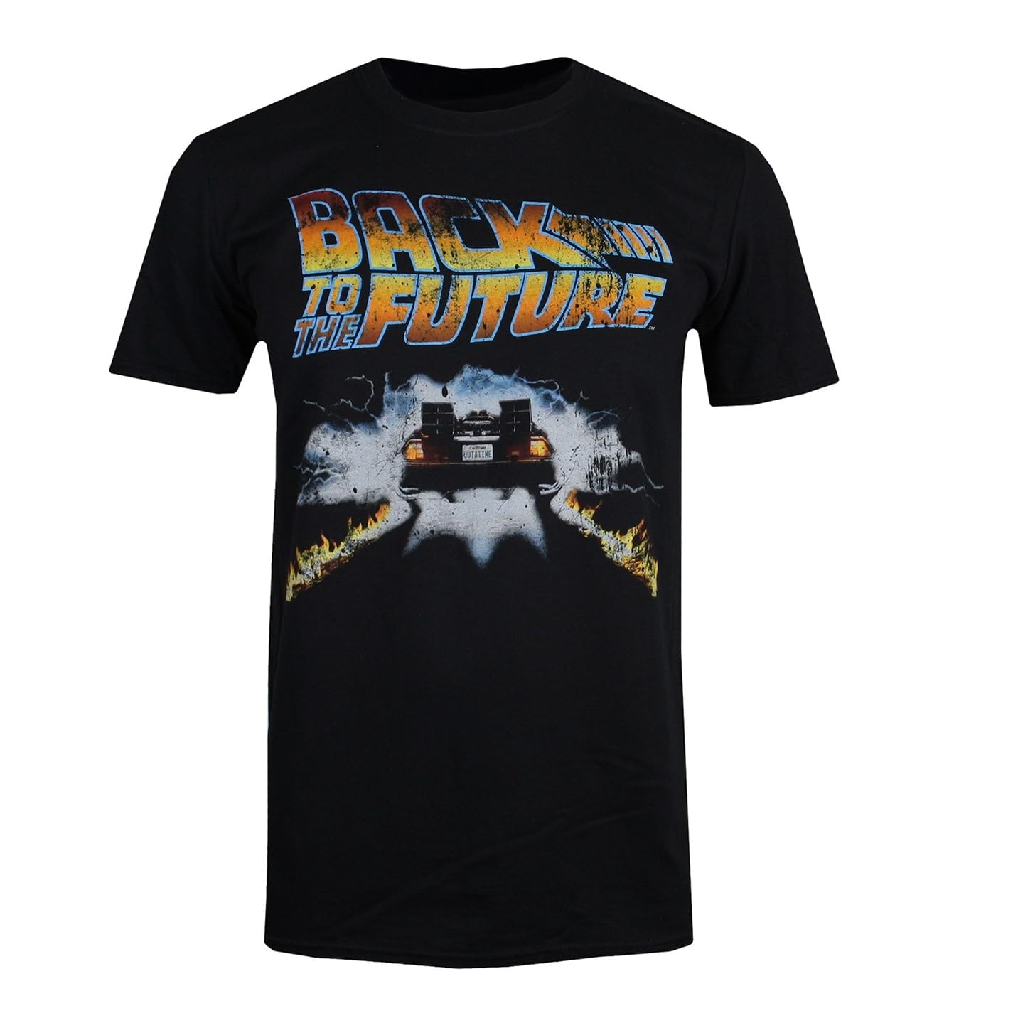 Back To The Future Mens T-Shirt Black L