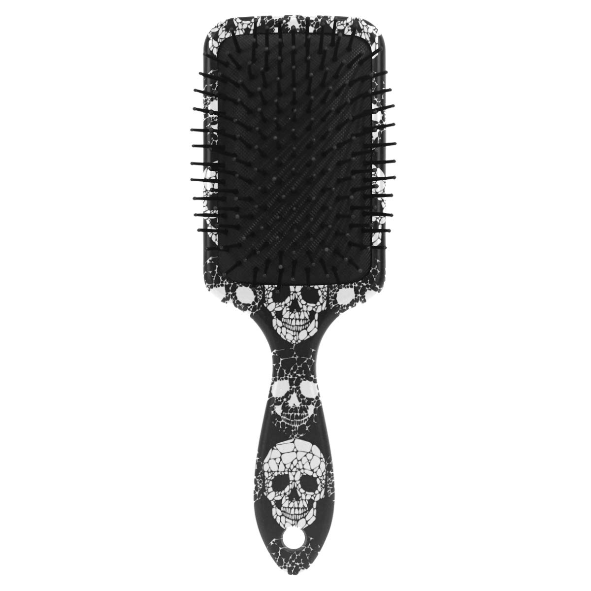 Gothic Skull Hair Brush Plastic Detangling Brushes Natural