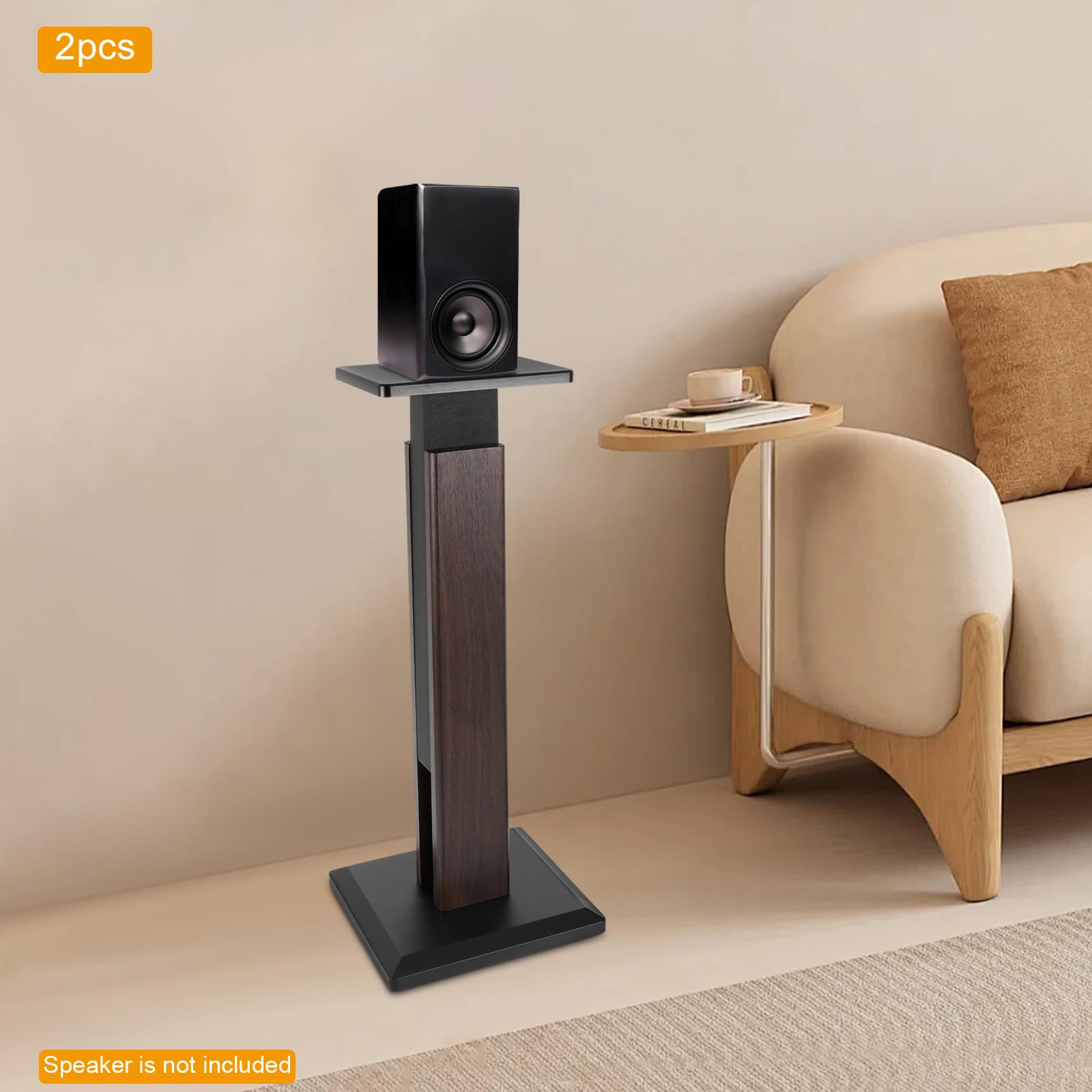 Robusto supporto universale per libreria, coppia di supporti per altoparlanti regolabili in altezza, max. 85 cm, capacità di carico 30 kg, per bar, camere private, home theater