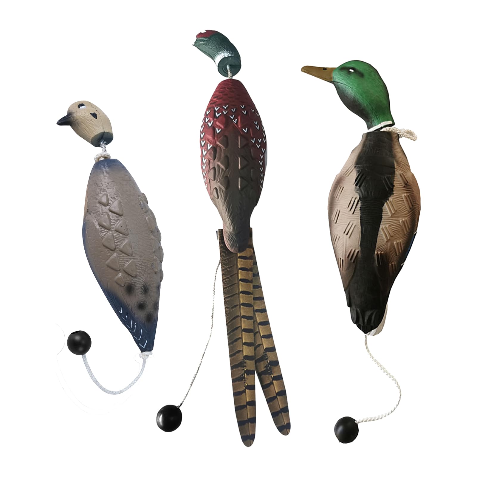 YWNYT 3PCS Dog Training Dummy Bumper Dog Toy Pheasant Toy Retriever Training Floating Duck Toy for Hunting Retriever Dog