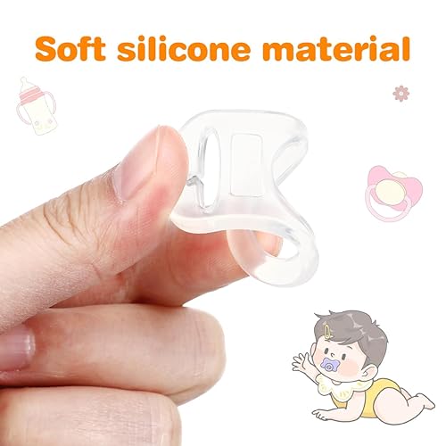 Miniatura 4 de 10 anillos adaptadores de silicona para bebés y clip compatibles con MAM (suave y transparente)
