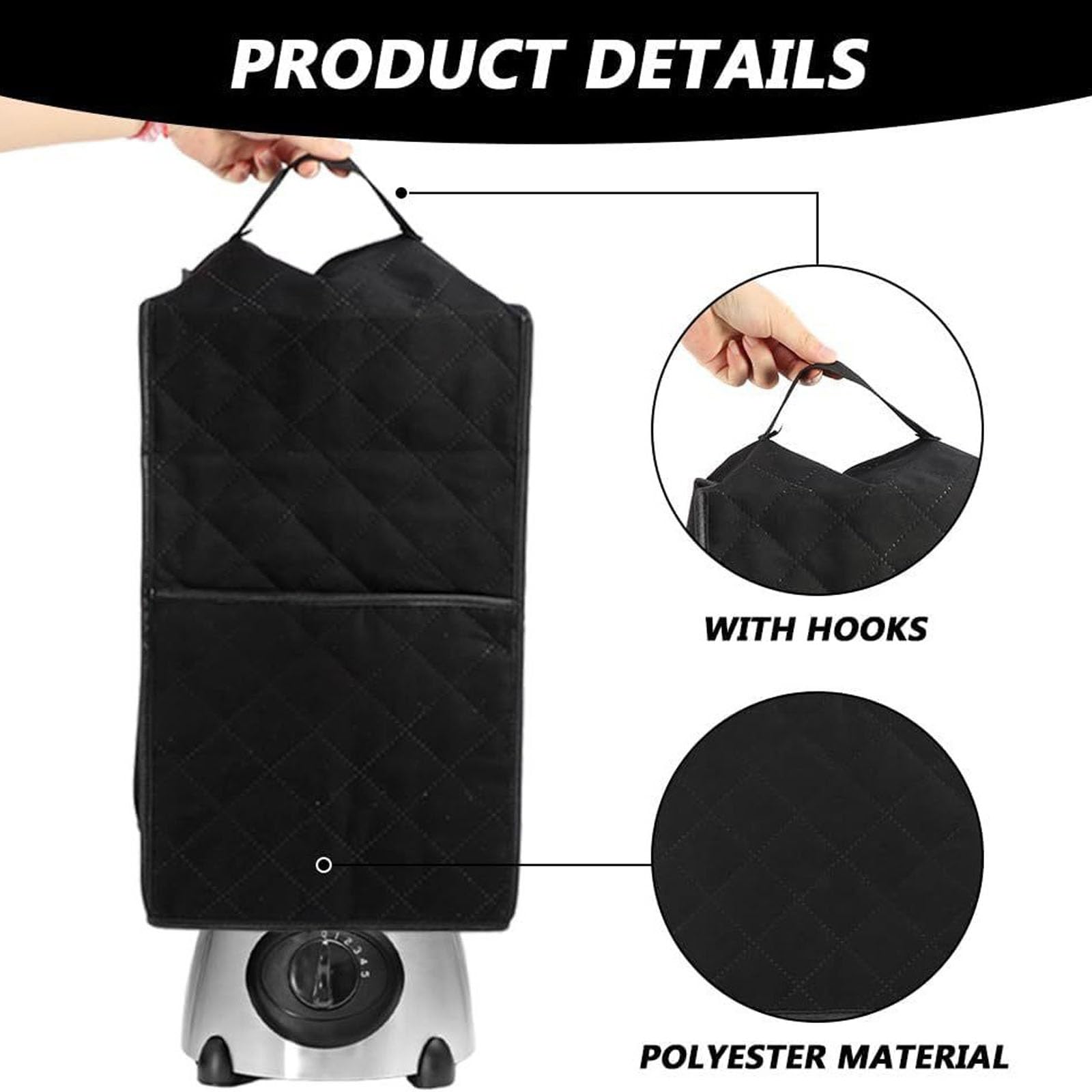 Protector lavable para mezclador, lavable a máquina, cubierta a prueba de polvo con bolsillos para encimera, organización de almacenamiento, cubierta para electrodomésticos de cocina