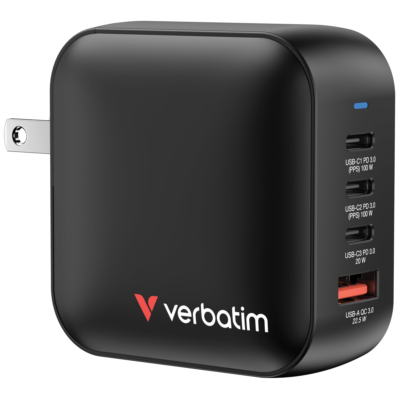 Verbatim Mini Gan Charger 100w Universale Nero Ac Ricarica Rapida Interno (verbatim Mini Gan Charger 100w 4 Port)