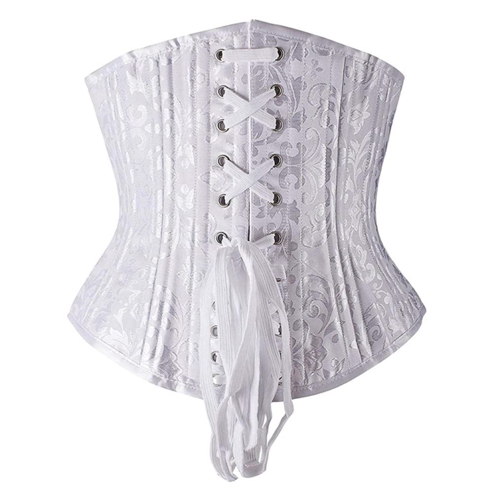 Korsett Sanduhrförmiges Stahl-Knochen Court Korsett Taillenclip Bauchkorsett Shapewear Schwarzer Court Mieder Body