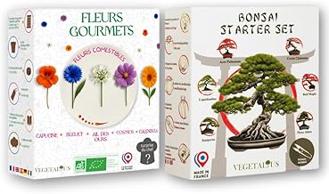 Set of our 2 Vegetalius kits - Made in France - Original gift box idea for women and men for your home or garden. Ideal for Christmas or Secret Santa
