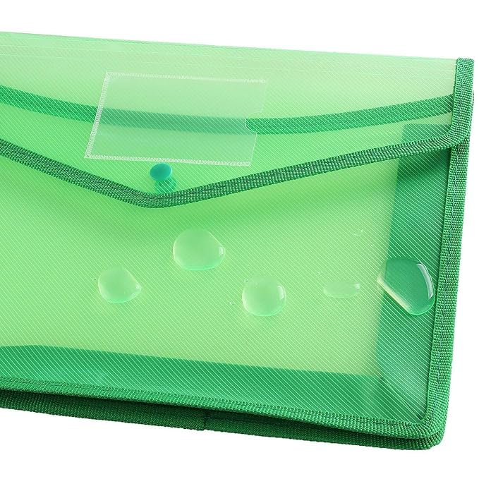 HCS A4 Plastic File Folder Poly Envelope Expanding File Wallet Document ...