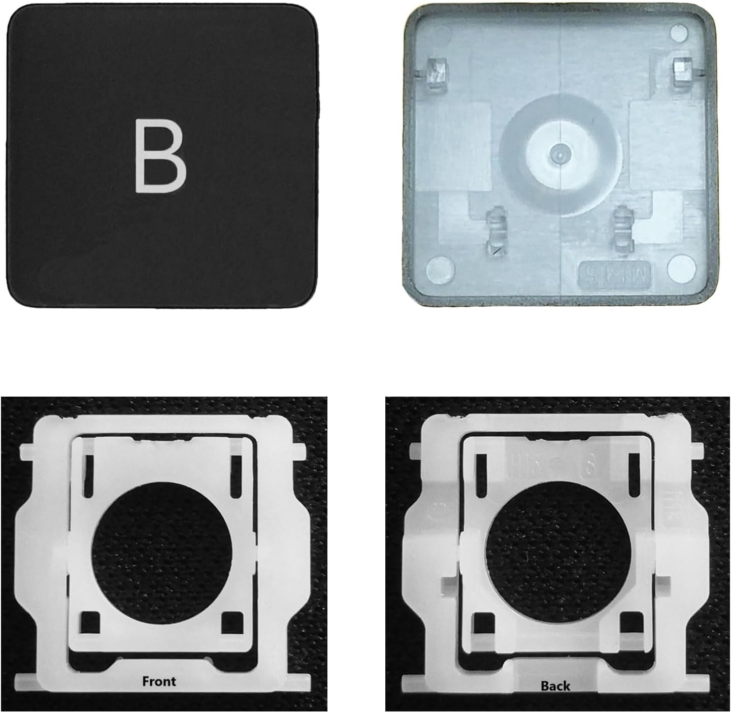 Individual Key Cap with Hinge Replacement for (M1 M2) MacBook Pro A2141 A2251 A2289 A2338 A2442 A2485,Replace for MacBook Air A2179 A2337 A2681 Keyboard Keycap (B Key)