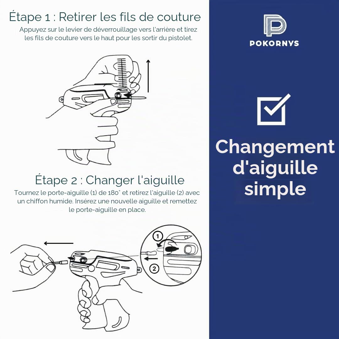 Pokornys - Pistolet à étiqueter Arrow 9S Standard en Set avec Une Aiguille de Rechange + Fils d'agrafage Standard 40mm (25mm)