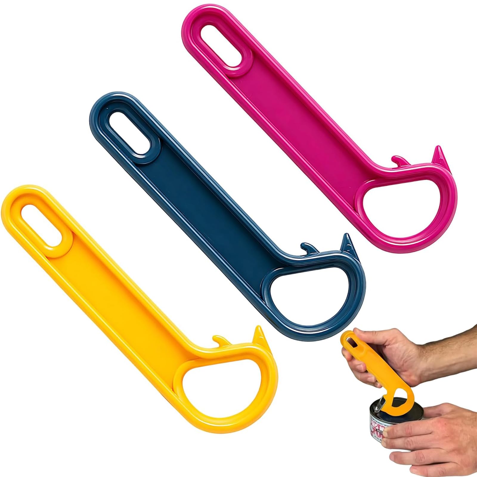 3Pcs Easy Grip Helper, Ring Pull Can Opener Aid, Ring Pull Opener, Elderly & Arthritis Patients, Practical Ring Pull Opener to Open Beer, Pet Food Cans, Portable Labor Saving, Kitchen Gadget