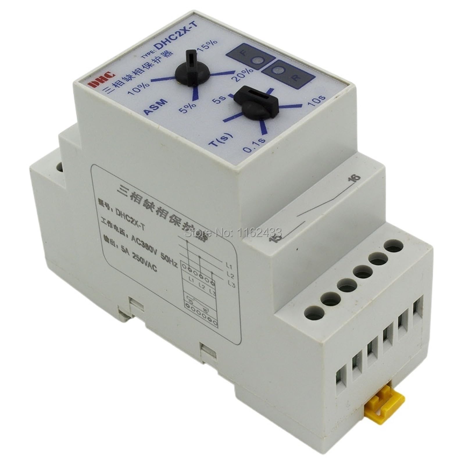 WBNFFUCYU DHC2X-T Phase Sequence Loss Protection Relay Three Supply Control