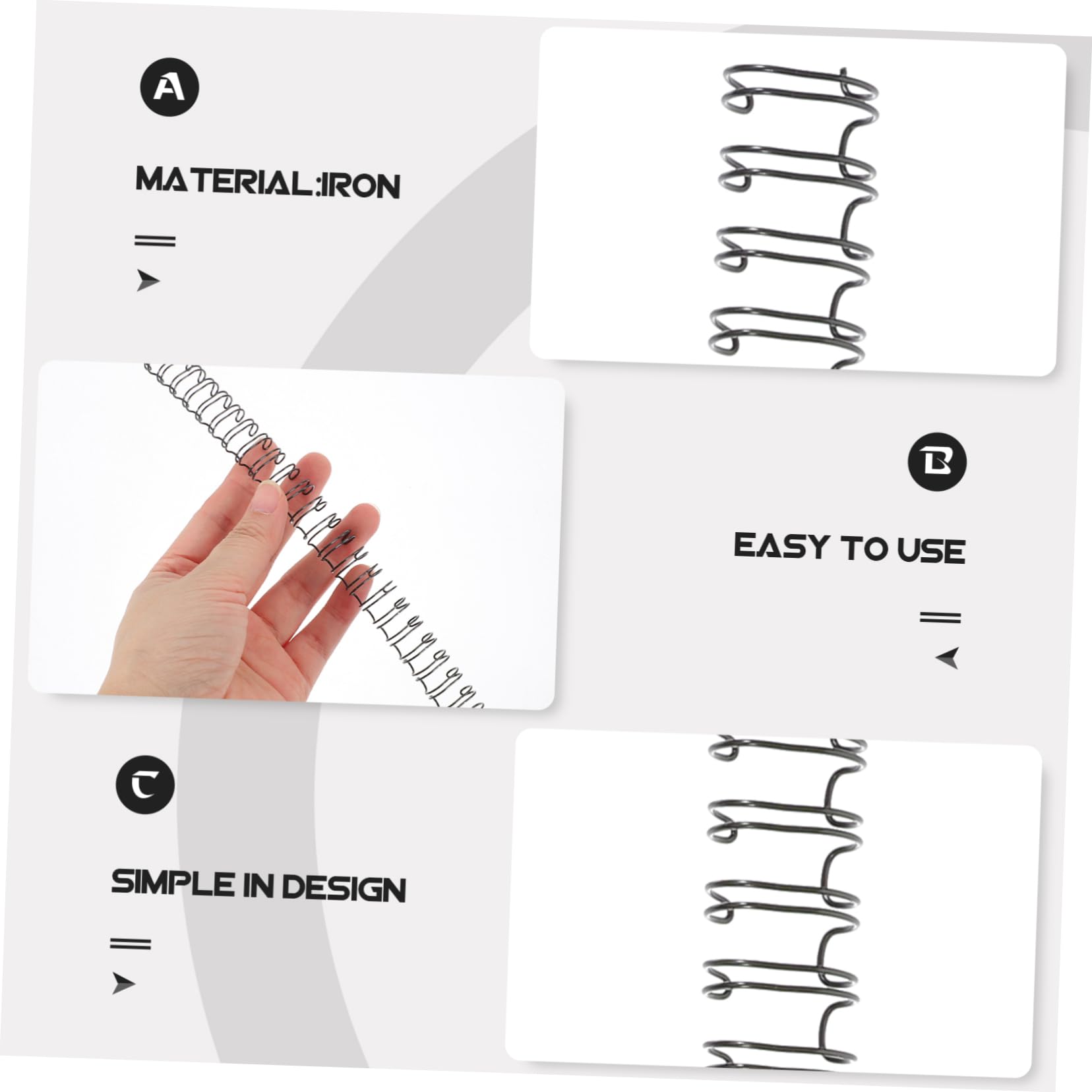 Uonlytech 100 Pezzi Raccoglitori Metallici per Notebook Rilegatori per Rilegature Professionali e Pratiche per Studenti e Insegnanti Accessori per Ufficio e Scuola