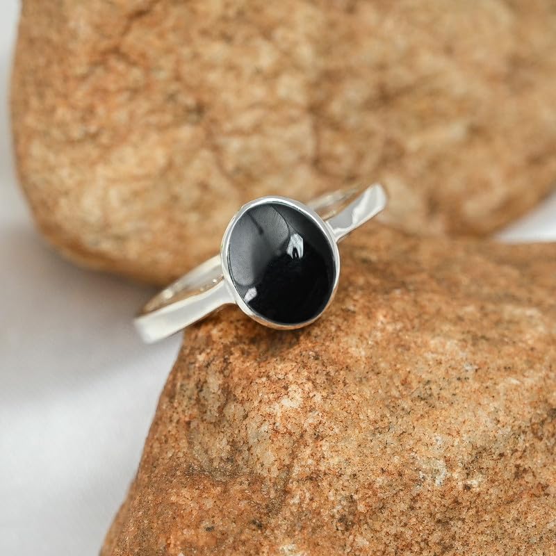 Edelstein Ring silberplattiert für Damen und Herren stilvoll alle Größen Geschenkidee handgefertigter Schmuck CRG1156AA