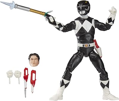 Power Rangers Lightning Collection Mighty Morphin Black Ranger 6-Inch Premium Collectible Action Figure Toy with Accessories