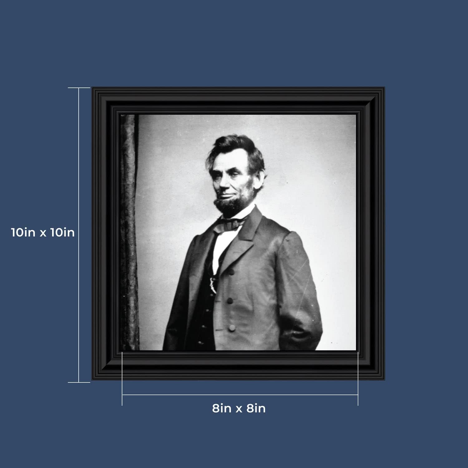 Crossroads Home Décor Abraham Lincoln, Presidential Images, Historical Picture Frame, 8542B