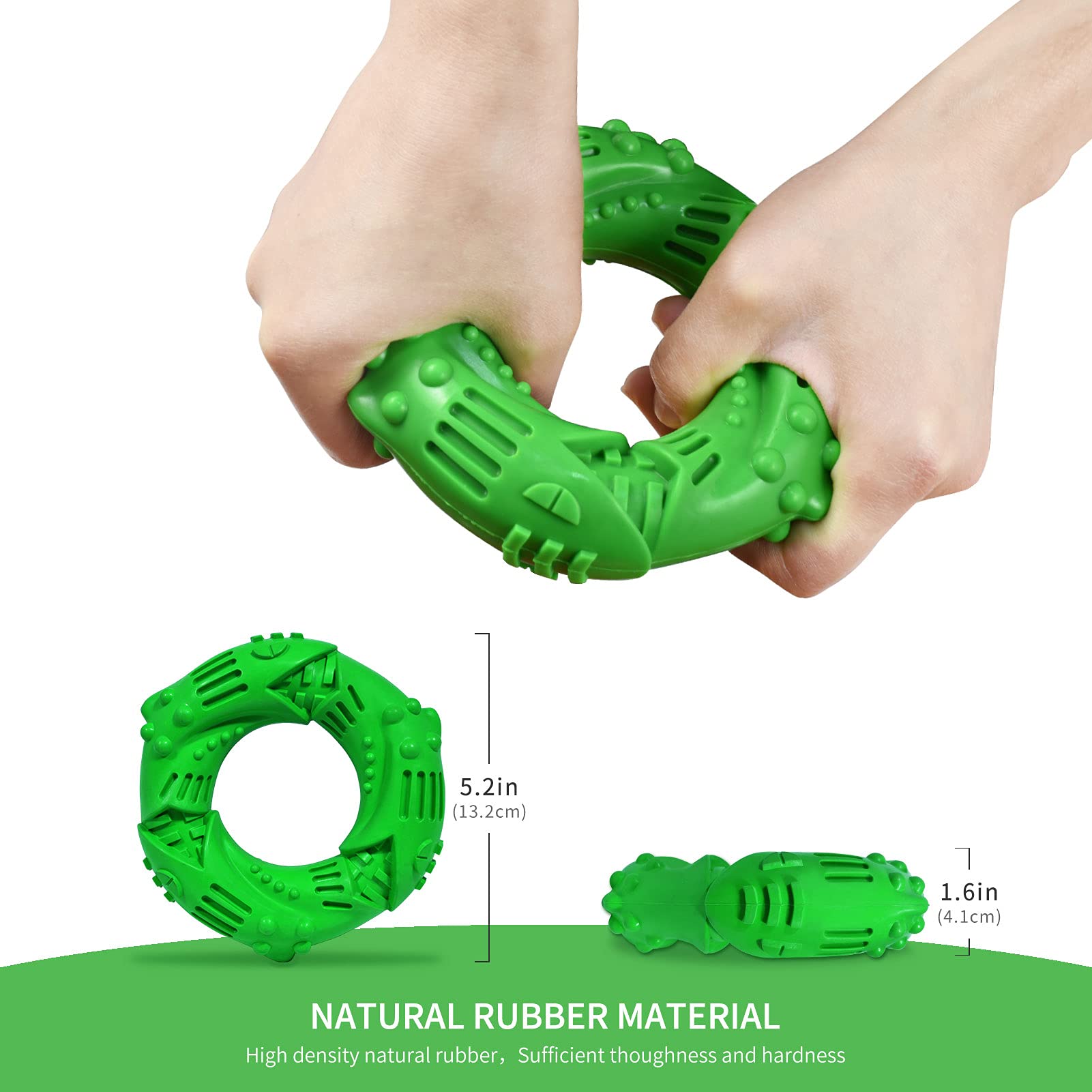 Xerath Dog Chew Toys for Aggressive Chewers/Tough Durable Natural Rubber Puppy Chew Toys/Interactive Training Teething Toys/Designed for Medium to Large Dogs - Image 3