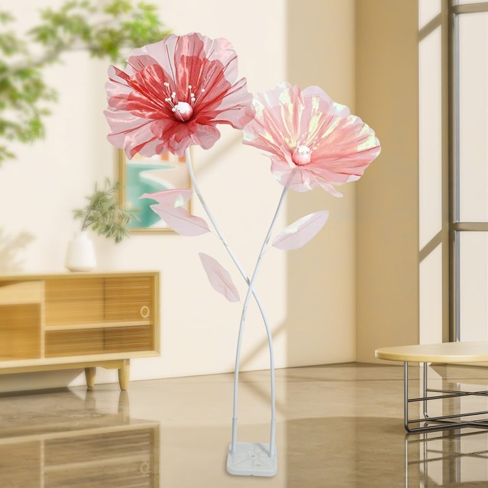 Seidenblume Hortensie mit Stiel 150cm für Vase(Red and Pink Suit) | 50cm Blütenkopf, leuchtende Farben, für ideal als Blickfang, für Brauttisch, zeremonieller Hintergrund