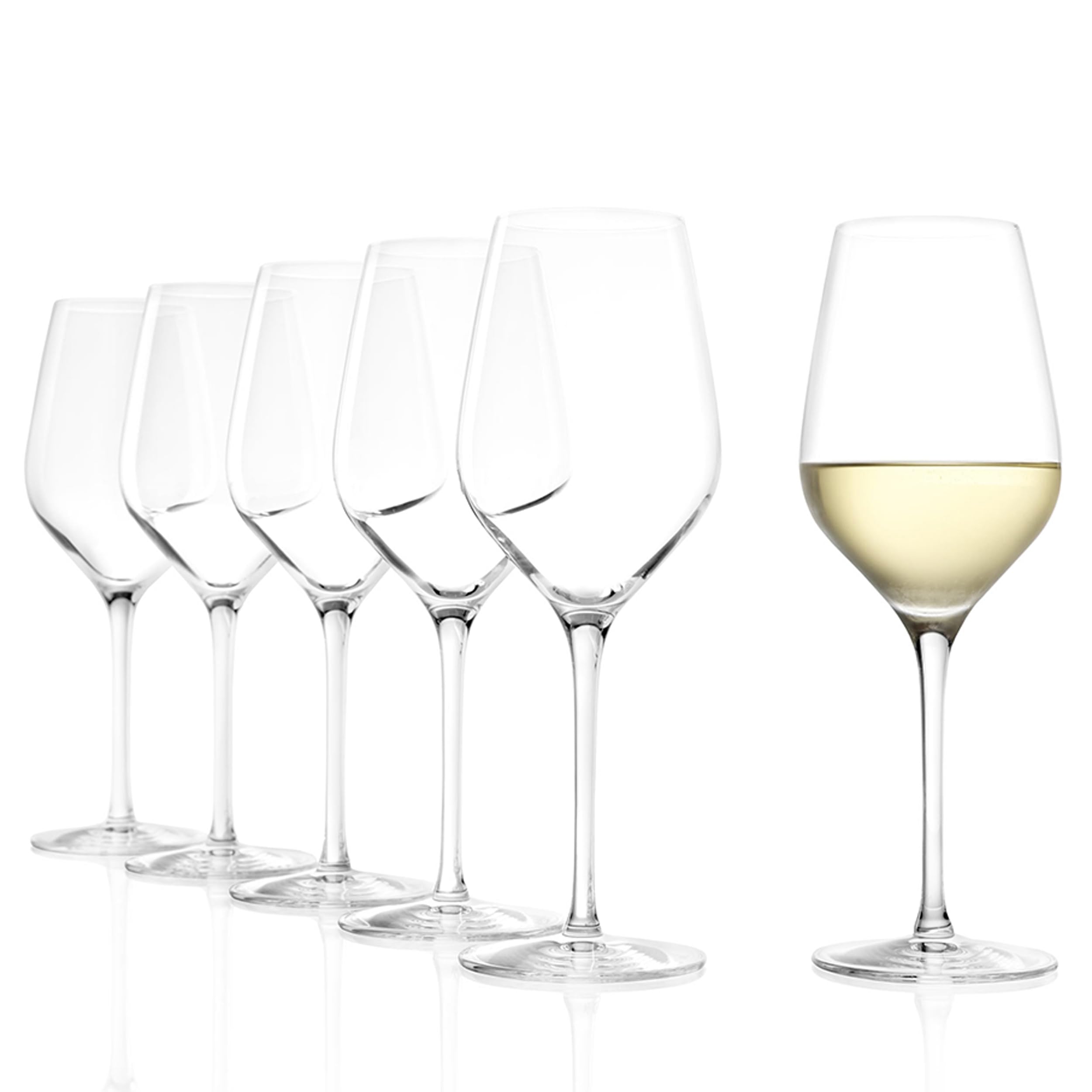 Stölzle Lausitz Calici Universali Exquisit Royal Set di 6, 420 ml – Eleganti Calici in Cristallo per Vini Bianchi, Rosati e Rossi Leggeri – Lavabili in Lavastoviglie, Made in Germany