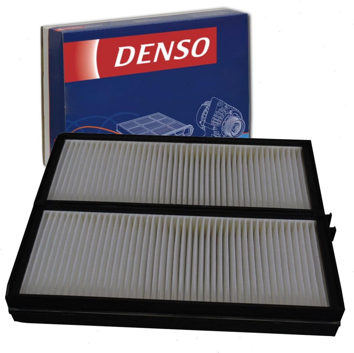 DENSO Cabin Air Filter compatible with Hyundai Santa Fe 2.4L 2.7L 3.5L L4 V6 2001-2006