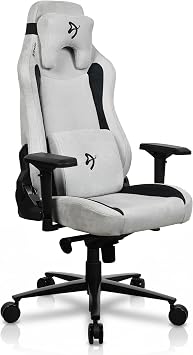 Arozzi Vernazza Supersoft Upholstery Material has a Unique Velvety Texture that is Fluid-Repellant and Breathable with Memory Foam Lumbar Support 4D Armrest for Office and Gaming Chair - Light Grey | Ergonomic, Adjustable Height, Spacious Seat, Support Pillows, Swedish Design, Home Office