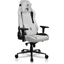 Arozzi Vernazza Supersoft Upholstery Material has a Unique Velvety Texture that is Fluid-Repellant and Breathable with Memory Foam Lumbar Support 4D Armrest for Office and Gaming Chair - Light Grey