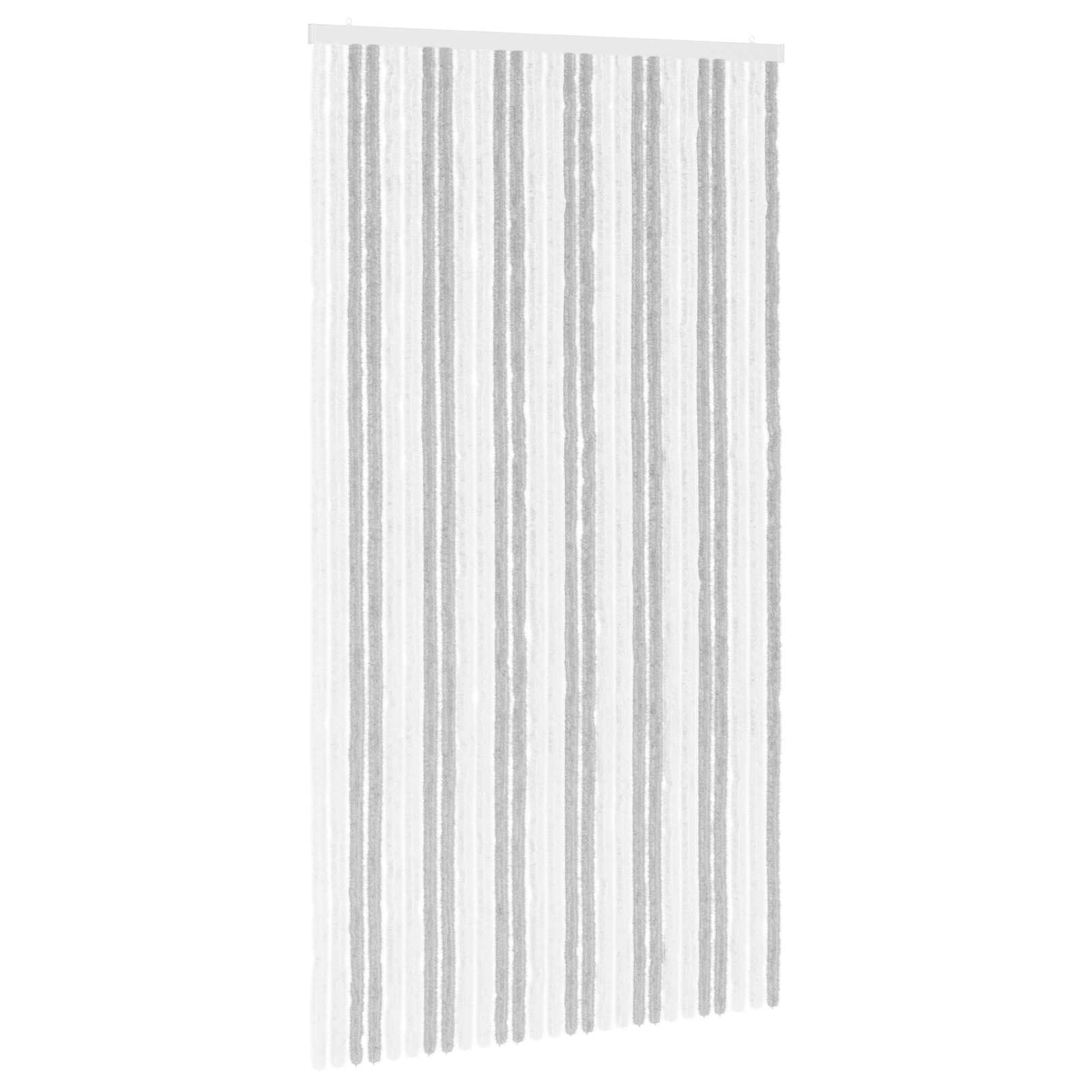 vidaXL Insect Curtain Chenille Light Grey and White 118 x 220 cm — image 1